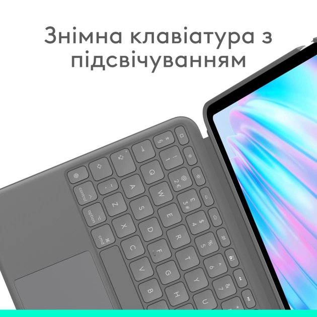 Чохол до планшета Logitech Combo Touch for iPad Air 13-inch (M2) OXFORD GREY - US (L920-012618) - picture 7