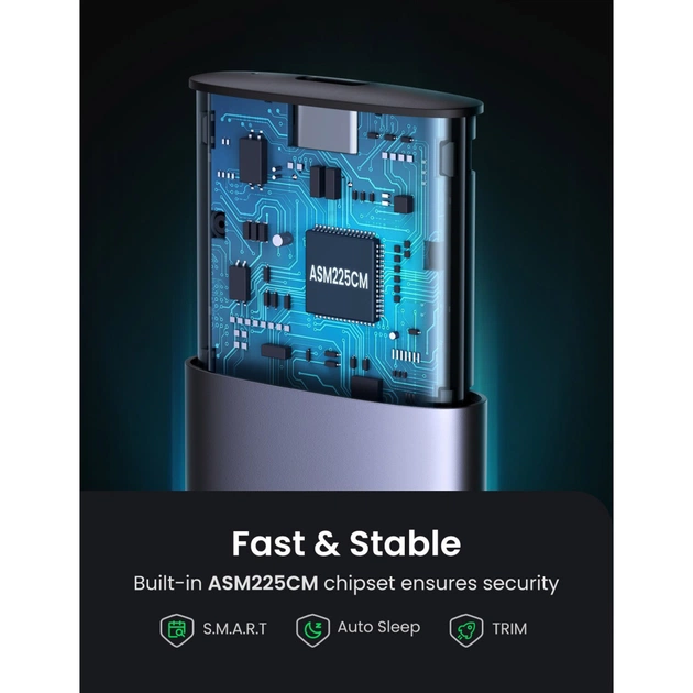 Кишеня зовнішня Ugreen SSD M.2 (NVME) M-KEY 3.1 GEN2 CM400 (10902) - зображення 5