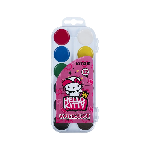 Акварельні фарби Kite Hello Kitty 12 кольорів (HK21-061) - изображение 1