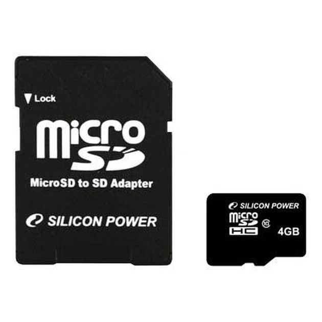 Карта пам'яті Silicon Power 4Gb microSDHC class 6 (SP004GBSTH006V10-SP) - изображение 1