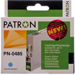 Картридж Patron для EPSON R200/300 (PN-0485)L/CYAN (CI-EPS-T048540-LC-PN) зображення 1