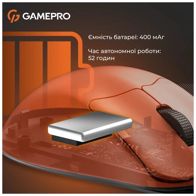 Мишка GamePro Genesis Avenger Wireless/Bluetooth/USB Orange (GM096O) - picture 6