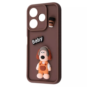 Чохол-накладка Pretty Things Case для Xiaomi Redmi 13 4G/Poco M6 4G/Note 13R Brown/Baby зображення 1