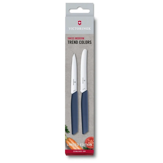 Набір ножів Victorinox Swiss Modern Paring Set 2шт Blue (6.9096.2L3) - зображення 1