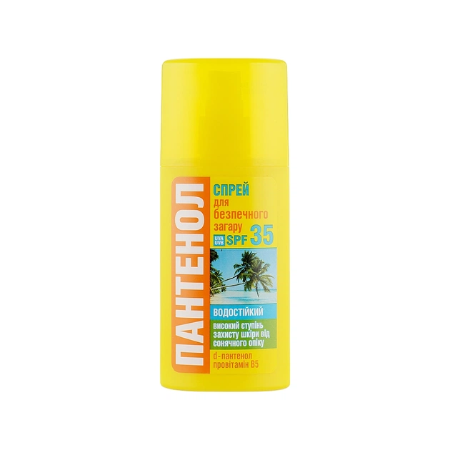 Засіб для засмаги Біокон Спрей для безпечної засмаги Пантенол SPF 35 95 мл (4820064562599) - зображення 1