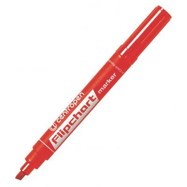 Маркер Centropen Flipchart 8560 1-4,6 мм, chisel tip, red (8560/02) - изображение 1