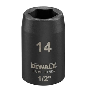 Головка торцева DeWALT IMPACT ударна коротка, 1/2 х 14 мм (DT7532) picture 1