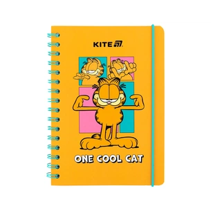 Блокнот Kite на спіралі A5 Garfield , 80 аркушів, клітинка (GF25-190) зображення 1