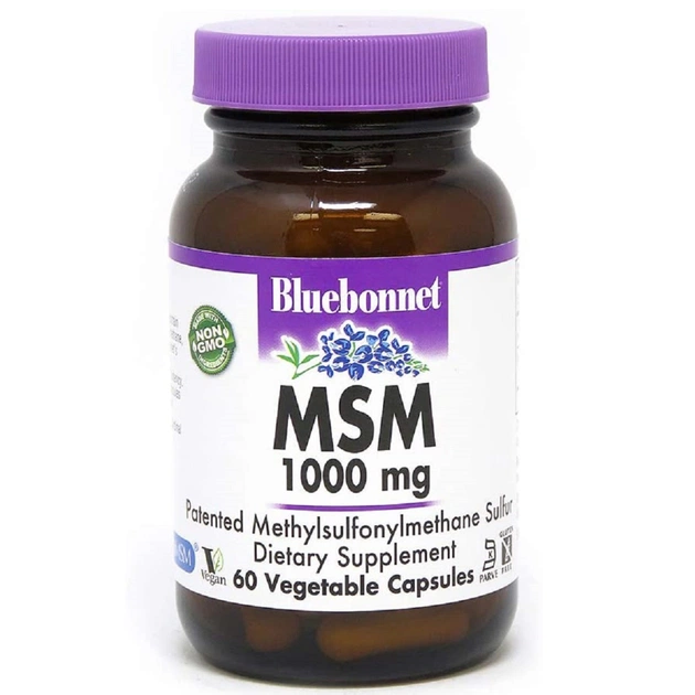 Мінерали Bluebonnet Nutrition ЧСЧ 1000 мг, MSM, 60 вегетаріанських капсул (BLB0958) - зображення 1
