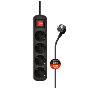 Мережевий фільтр живлення ColorWay CW-PSEA42BK /2M black (CW-PSEA42BK) зображення 1