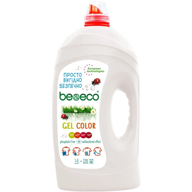 Гель для прання Be&Eco Color 5.8 л (4820168433610) - зображення 1
