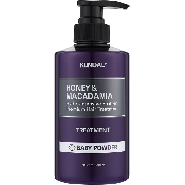 Маска для волос Kundal Honey & Macadamia Treatment Baby Powder 500 мл (8809568740616) - изображение 1
