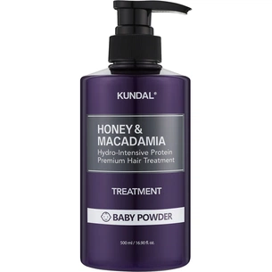 Маска для волосся Kundal Honey & Macadamia Treatment Baby Powder 500 мл (8809568740616) зображення 1