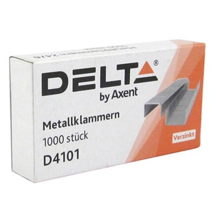 Скоби для канцелярського степлера Delta by Axent №10/5, up to 20 sheets, 1000 шт (D4101) зображення 1