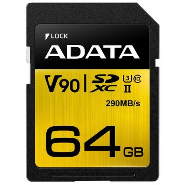 Карта пам'яті ADATA 64GB SDXC class 10 UHS-II U3 (ASDX64GUII3CL10-C) - зображення 1