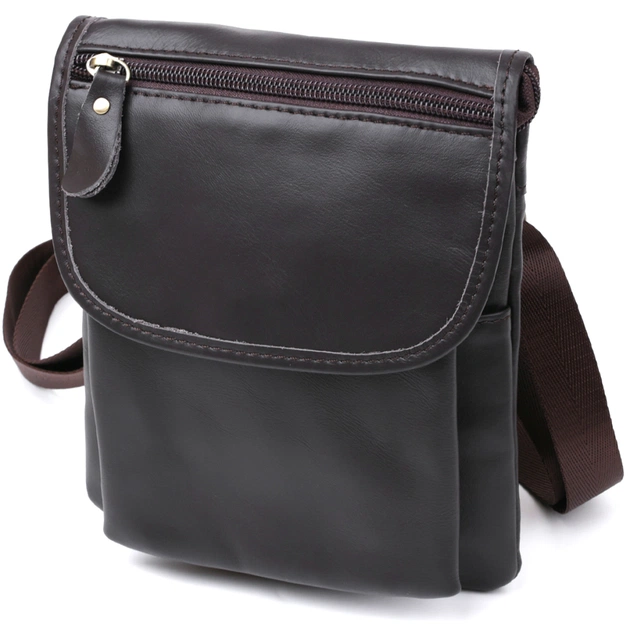 Сумка Vintage Шкіряна через плече Коричнева (20468) - зображення 1