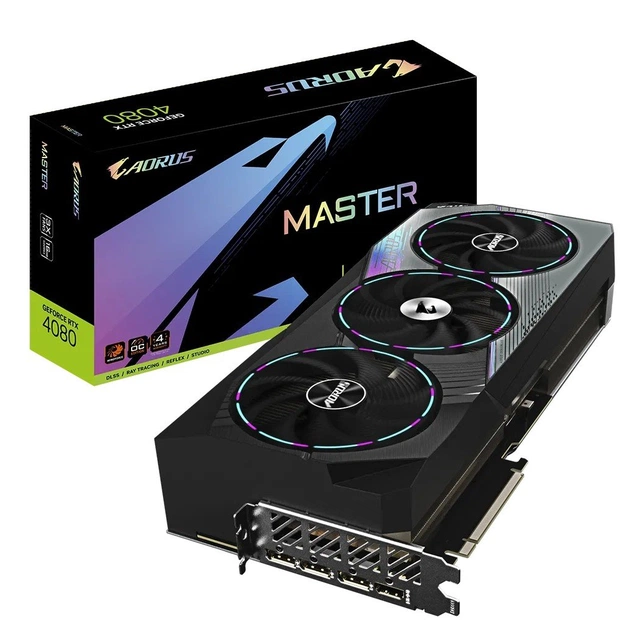 Відеокарта GIGABYTE GeForce RTX4080 16Gb AORUS MASTER (GV-N4080AORUS M-16GD) - изображение 1