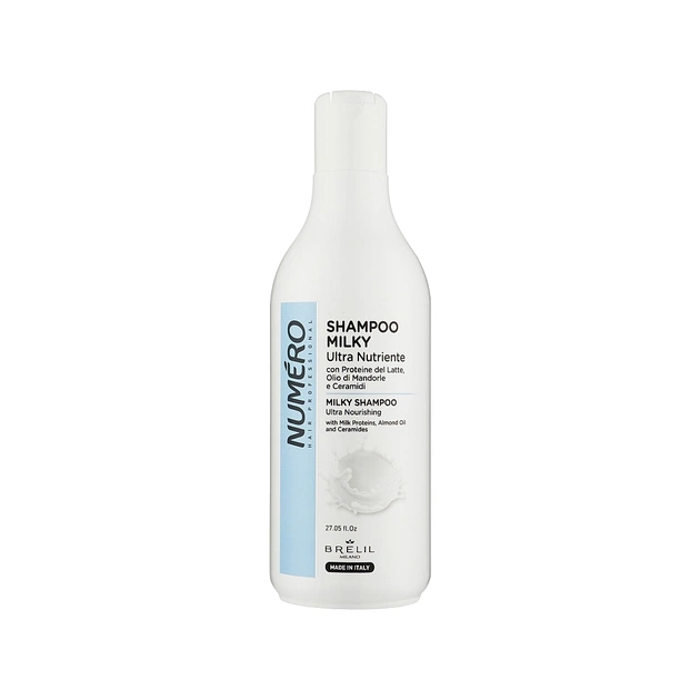 Шампунь Brelil Numero Shampoo Milky Ultra Nutriente Ультрапитательный 800 мл (8011935088041) - изображение 1