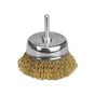 Щітка для електроінструменту Sigma дротяна чашоподібна 100мм хвостовик 6мм латунированная 9015101 (9015101) - зменшене зображення 1