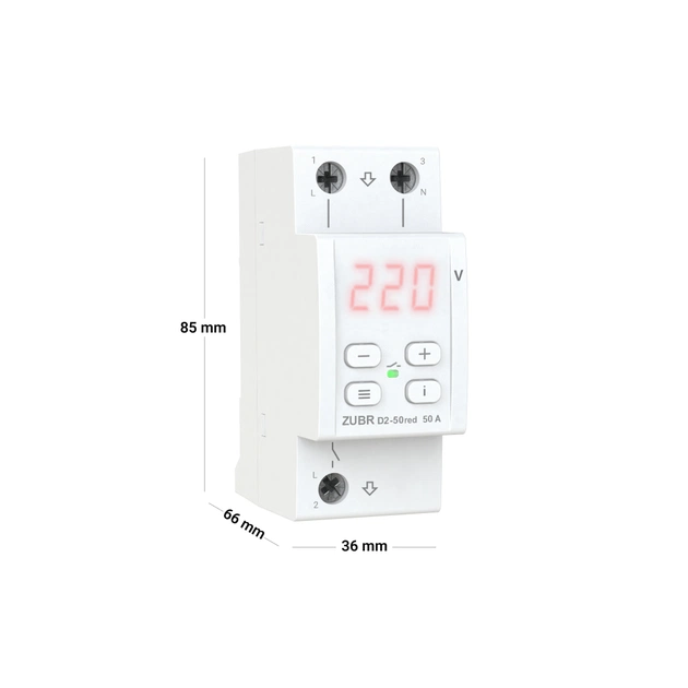 Реле напруги ZUBR D2-50 red (4820120221729) - зображення 6
