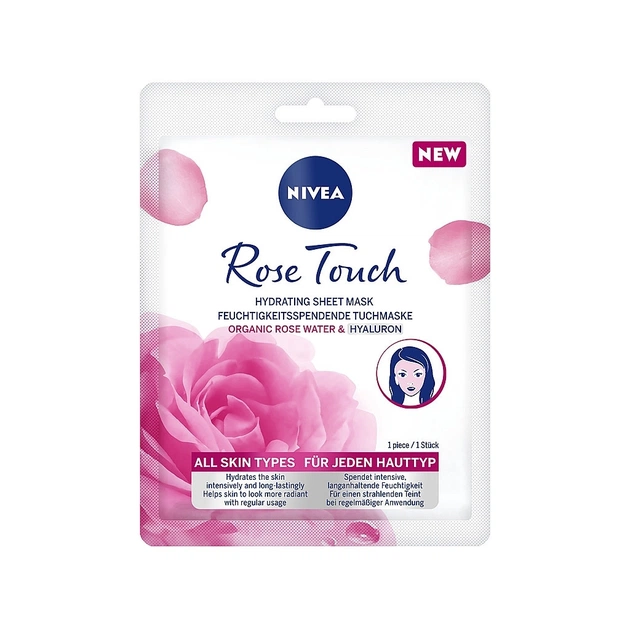 Маска для обличчя Nivea Rose Touch Hydrating Sheet Mask 1 шт. (9005800346854) - изображение 1