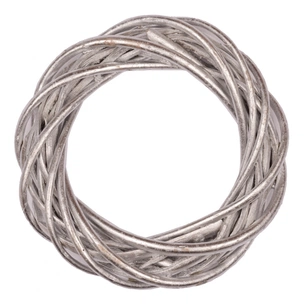 Різдвяний вінок YES! Fun ротанговий срібний, 25 см (974231) picture 1