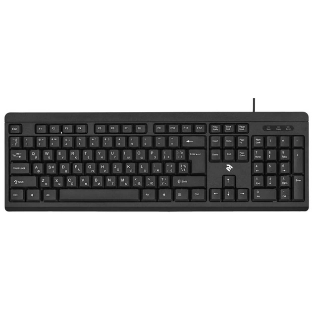 Клавіатура 2E KS108 USB Black (2E-KS108UB) - зображення 1