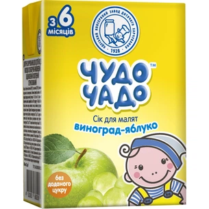 Сік дитячий Чудо-Чадо Виноградно-яблучний 200 мл (4820016251748) изображение 1