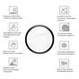 Скло захисне Drobak Samsung Galaxy Watch 6 Classic 47mm Black Frame A+ (323222) - уменьшенное изображение 2