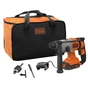 Перфоратор Black&Decker SDS-Plus,18 В, 2Ah, 1.2 Дж, 3 режими, сумка, 2.2 кг (BCD900D1S) - зменшене зображення 5