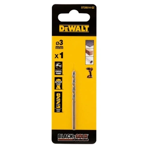 Свердло DeWALT по металу Black & Gold, HSS-G, 3 х 61 х 33 мм (DT20514) зображення 1