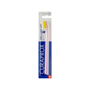 Зубна щітка Curaprox CS 3960 Super Soft Суперм'яка D 0.12 мм Рожева з жовтою щетиною (CS 3960-10) зображення 1