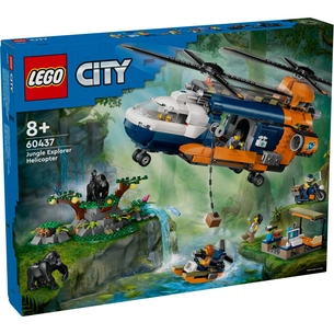 Конструктор LEGO City Вертоліт у базовому таборі для дослідження джунглів (60437) зображення 1