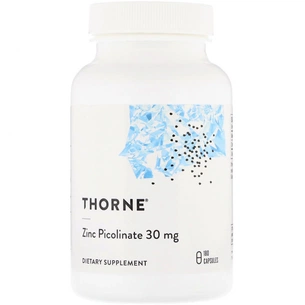 Мінерали Thorne Research Цинк Пиколинат, Zinc Picolinate, 30 mg, 180 капсул (THR-22102) зображення 1