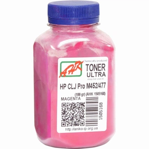 Тонер HP CLJ Pro M452/477, 100г Magenta ULTRA COLOR AHK (1505168) зображення 1