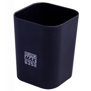 Підставка для ручок Buromax Rubber Touch Квадратна Чорна (BM.6352-01) изображение 1
