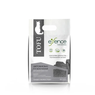 Наповнювач для туалету Essence Tofu з вугіллям 1-4 мм 6 л (4820261920048) изображение 1