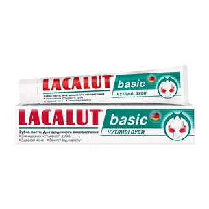 Зубна паста Lacalut Basic Чутливі зуби 75 мл (4016369693155) зображення 1