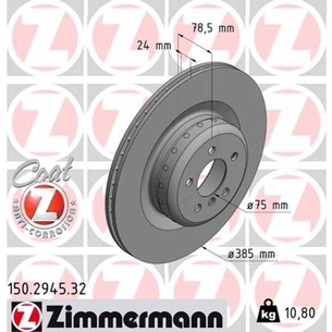 Гальмівний диск ZIMMERMANN 150.2945.32 зображення 1