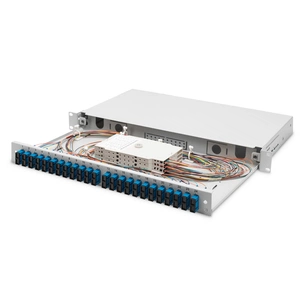 Патч-панель 1U 19", 24xSC duplex, SM, incl. splice cassette, pigtails OS2, adapter Digitus (DN-96322/9) изображение 1