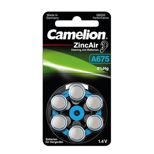 Батарейка Camelion А675 / PR44 Zinc-Air * 6 (A675-BP6) зображення 1