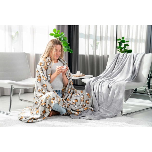 Плед Ardesto Flannel коргі, 160х200 см (ART0109PB) - picture 5