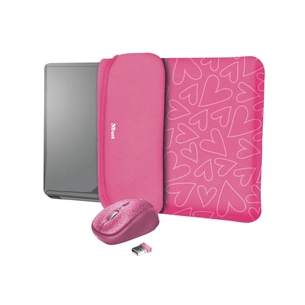 Чохол до ноутбука Trust 15.6" Yvo Mouse & Sleeve Pink+ mouse (23443) зображення 1