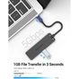 Концентратор Vention USB 3.1 Type-C to 4xUSB 3.0 active black (TGKBB) - зменшене зображення 4