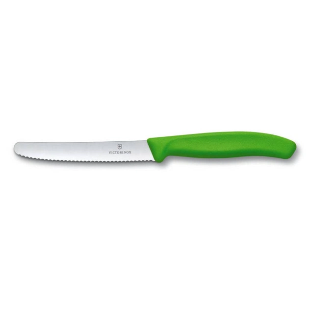Кухонний ніж Victorinox SwissClassic для нарезки 8 см, волнистое лезвие, зеленый (6.7636.L114) - зображення 1