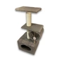 Дряпка (кігтеточка) для котів Природа Саванна з барабаном 38x38x90 см капучино (4823082442645) - зменшене зображення 2