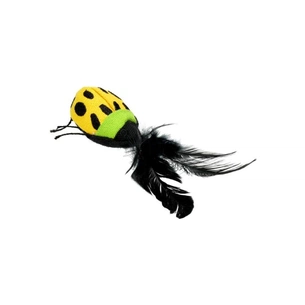 Іграшка для котів Hippie Pet Жук з чорним пір'ям 7.5 см (HIPCT2304039J) зображення 1