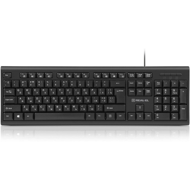 Клавіатура REAL-EL RK-507 USB Black (EL123100050) - зображення 1