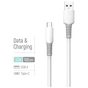 Дата кабель USB 2.0 AM to USB-C 1.0m 3A liquid silicone white ColorWay (CW-CBUC093-WT) - уменьшенное изображение 5