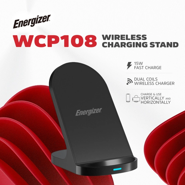 Зарядний пристрій Energizer Qi 15W wireless WCP108 black (WCP108) - picture 7